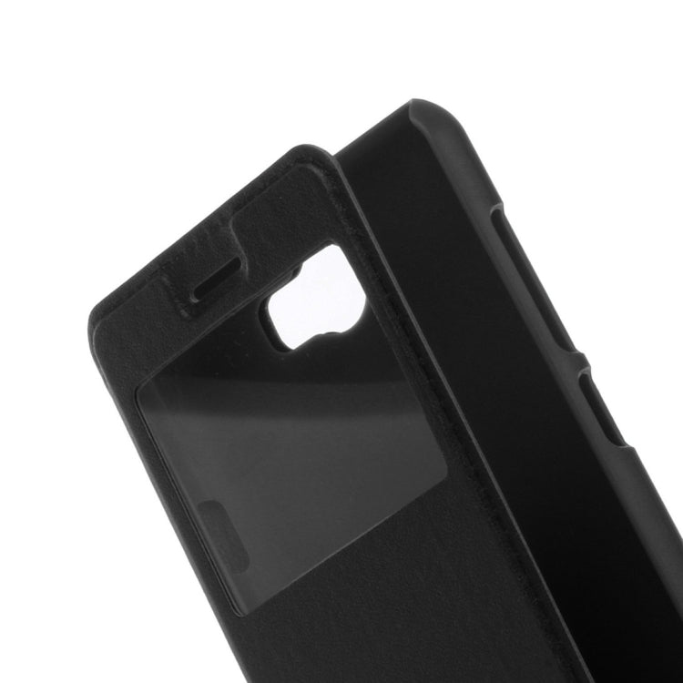 For Huawei Honor 5 Litchi Texture Horizontal Flip PU Leather Case with Call Display ID