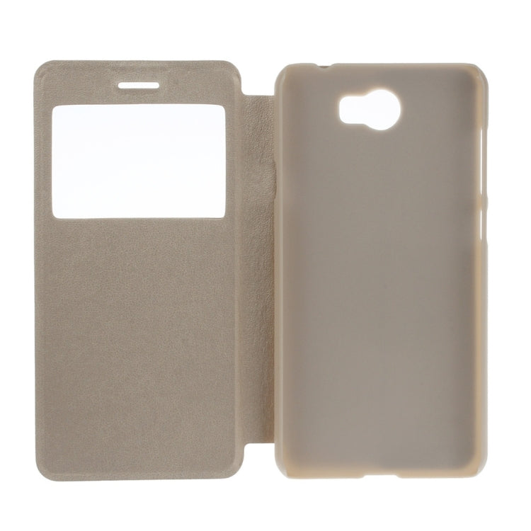 For Huawei Honor 5 Litchi Texture Horizontal Flip PU Leather Case with Call Display ID