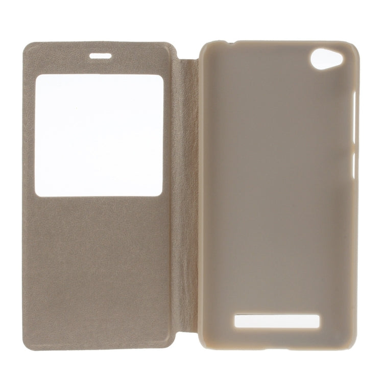 For Xiaomi Redmi 4A Litchi Texture Horizontal Flip PU Leather Case with Call Display ID