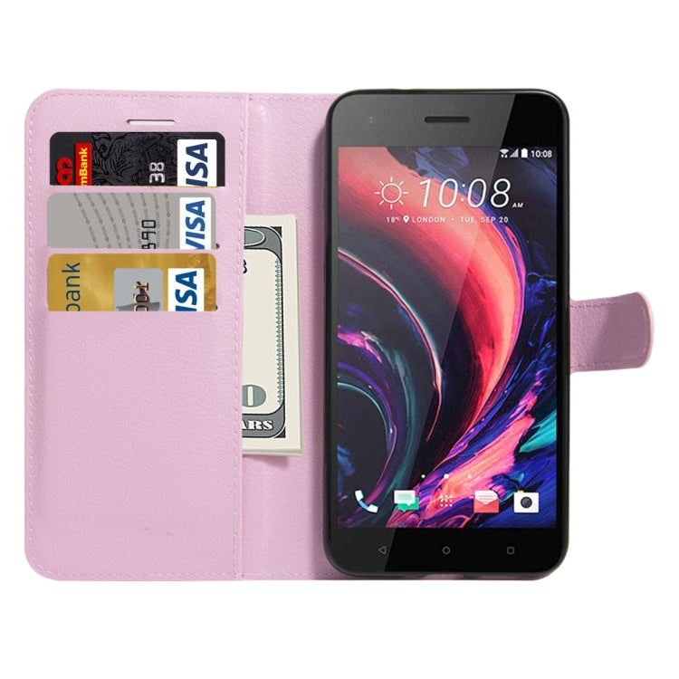 For HTC Desire 10 pro Litchi Texture Horizontal Flip Leather Case with Holder & Card Slots & Wallet