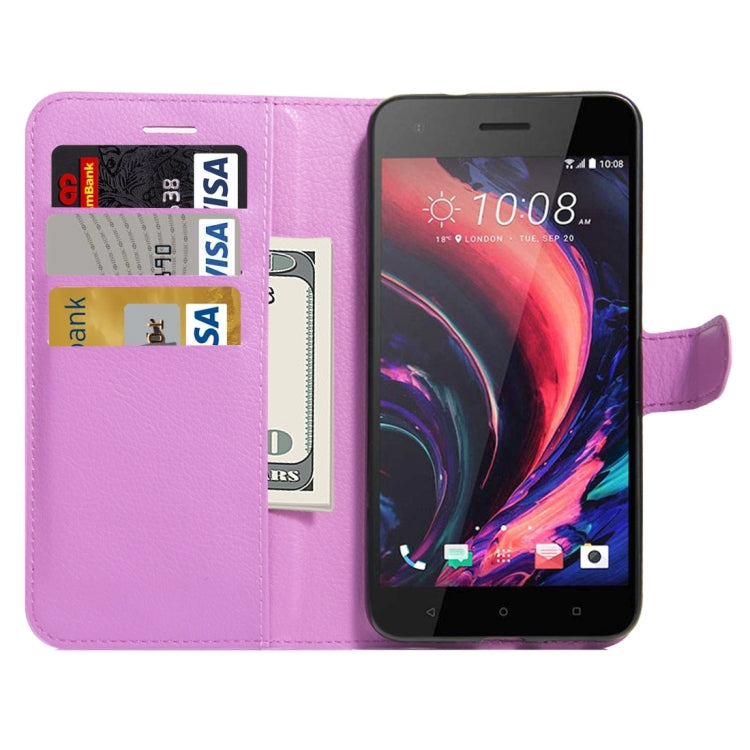 For HTC Desire 10 pro Litchi Texture Horizontal Flip Leather Case with Holder & Card Slots & Wallet