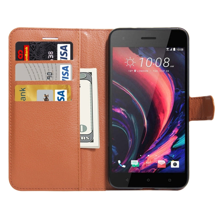 For HTC Desire 10 pro Litchi Texture Horizontal Flip Leather Case with Holder & Card Slots & Wallet