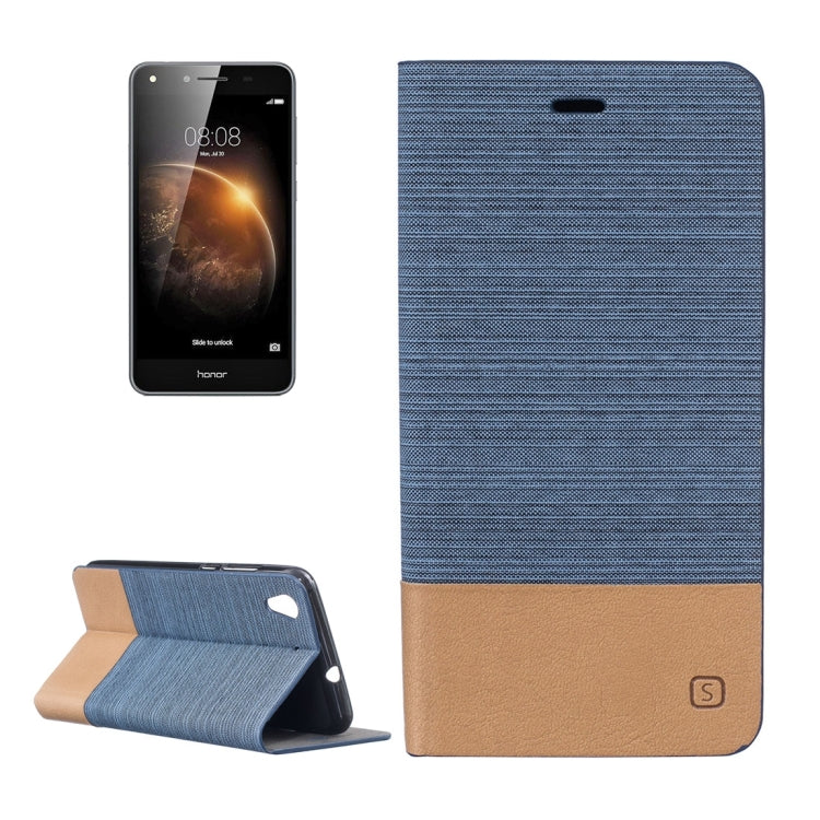 For Huawei Honor 5A Canvas Pattern PU + TPU Horizontal Flip Leather Case with Holder & Card Slots