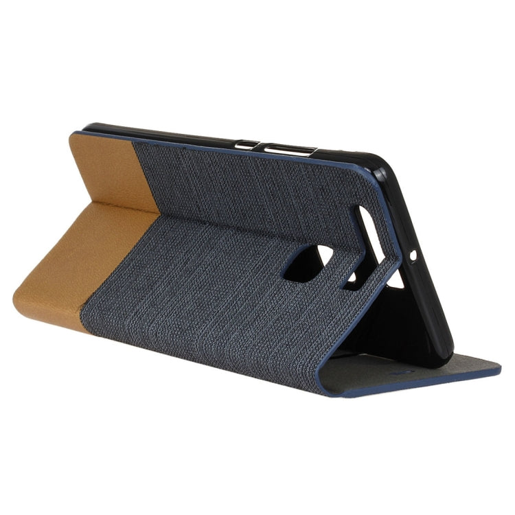 For Huawei P9 Canvas Pattern PU + TPU Horizontal Flip Leather Case with Holder & Card Slots