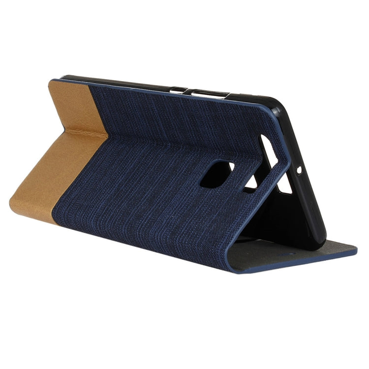 For Huawei P9 Canvas Pattern PU + TPU Horizontal Flip Leather Case with Holder & Card Slots