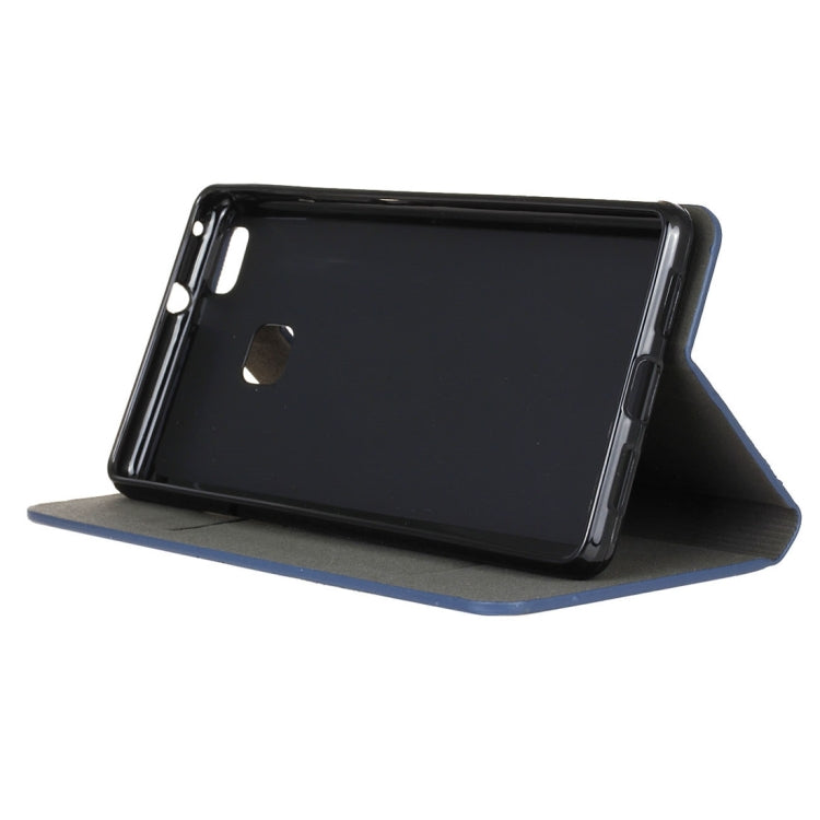 For Huawei P9 Lite Canvas Pattern PU + TPU Horizontal Flip Leather Case with Holder & Card Slots