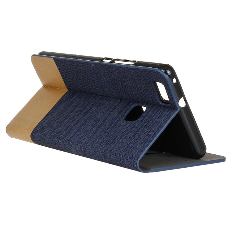 For Huawei P9 Lite Canvas Pattern PU + TPU Horizontal Flip Leather Case with Holder & Card Slots