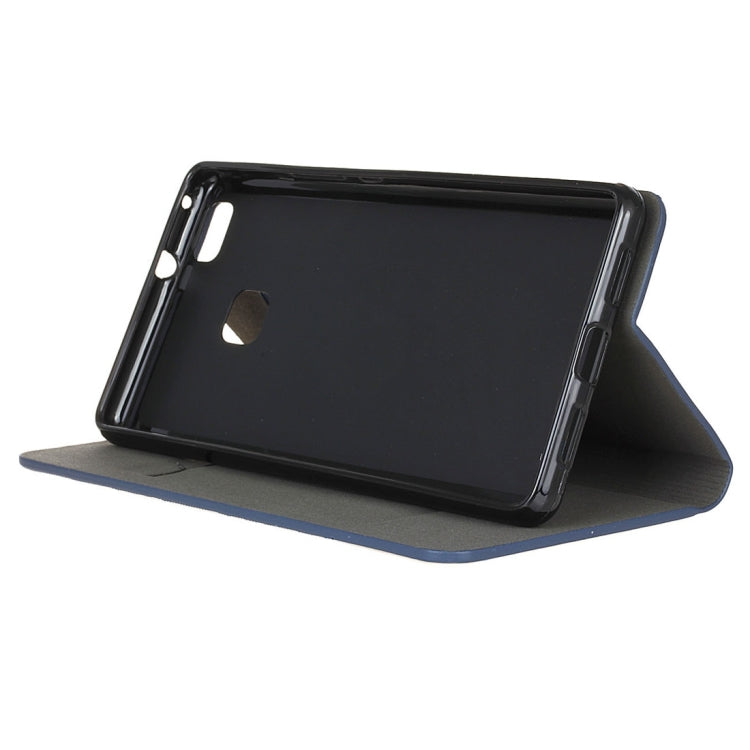 For Huawei P9 Lite Canvas Pattern PU + TPU Horizontal Flip Leather Case with Holder & Card Slots