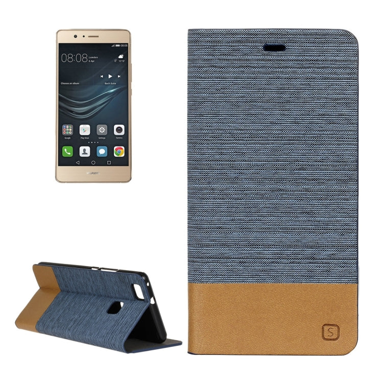 For Huawei P9 Lite Canvas Pattern PU + TPU Horizontal Flip Leather Case with Holder & Card Slots