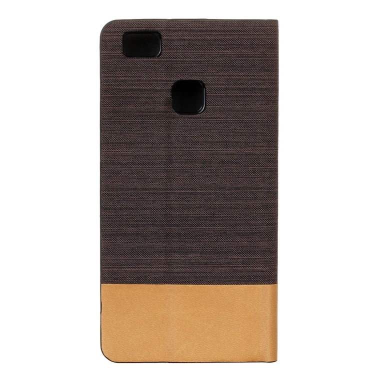 For Huawei P9 Lite Canvas Pattern PU + TPU Horizontal Flip Leather Case with Holder & Card Slots
