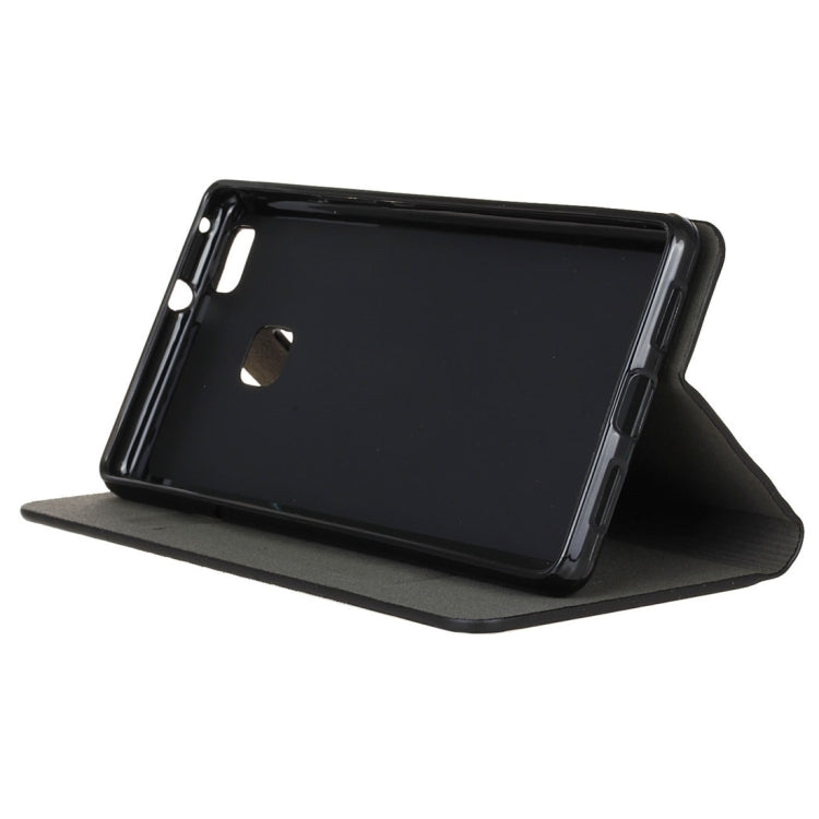 For Huawei P9 Lite Canvas Pattern PU + TPU Horizontal Flip Leather Case with Holder & Card Slots