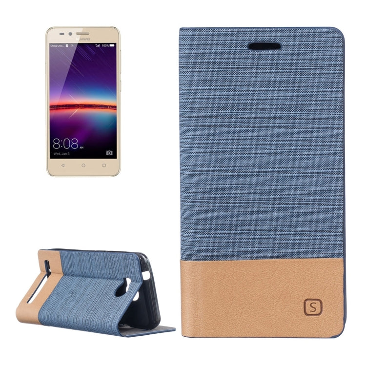 For Huawei Y3 II Canvas Pattern PU + TPU Horizontal Flip Leather Case with Holder & Card Slots