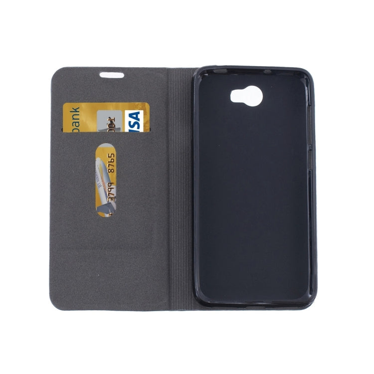 For Huawei Y5 II Canvas Pattern PU + TPU Horizontal Flip Leather Case with Holder & Card Slots