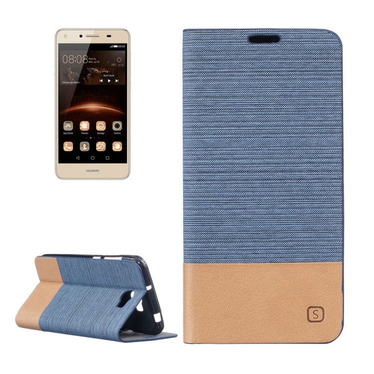 For Huawei Y5 II Canvas Pattern PU + TPU Horizontal Flip Leather Case with Holder & Card Slots