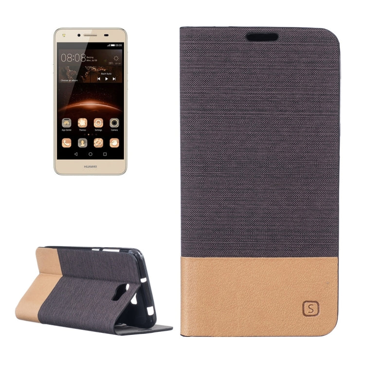 For Huawei Y5 II Canvas Pattern PU + TPU Horizontal Flip Leather Case with Holder & Card Slots
