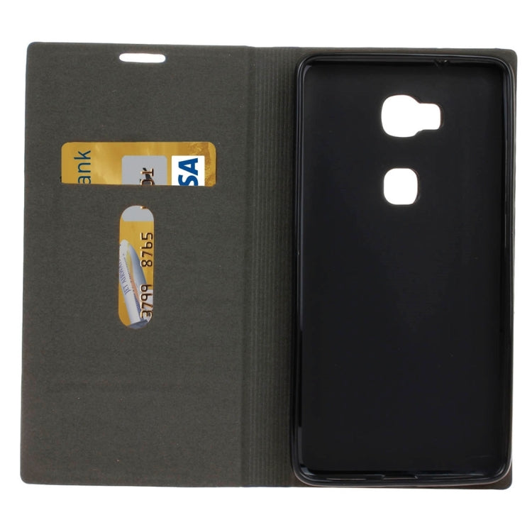 For Huawei Honor 5X Canvas Pattern PU + TPU Horizontal Flip Leather Case with Holder & Card Slots