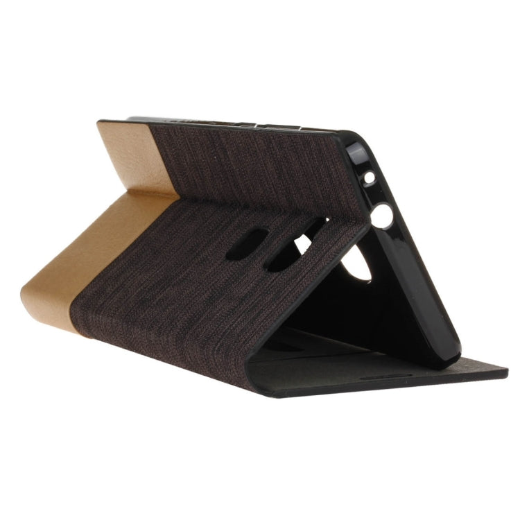 For Huawei Honor 5X Canvas Pattern PU + TPU Horizontal Flip Leather Case with Holder & Card Slots