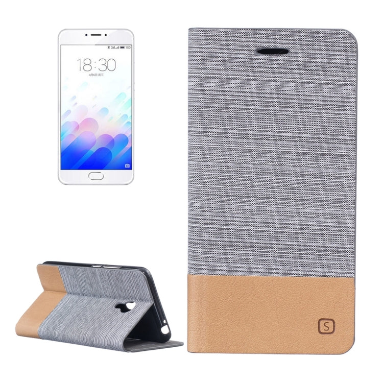 For Meizu For Meizu M3 Note / Meilan Note 3 Canvas Pattern PU + TPU Horizontal Flip Leather Case with Holder & Card Slots