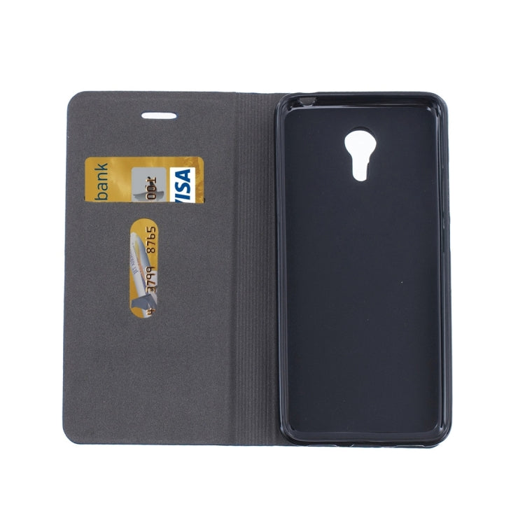 For Meizu For Meizu M3 Note / Meilan Note 3 Canvas Pattern PU + TPU Horizontal Flip Leather Case with Holder & Card Slots