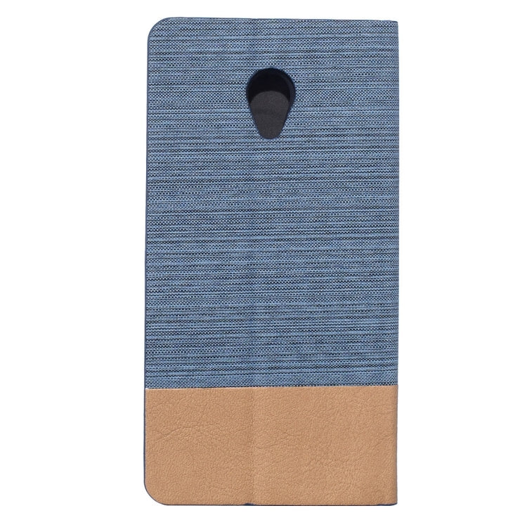For Meizu MX6 Canvas Pattern PU + TPU Horizontal Flip Leather Case with Holder & Card Slots