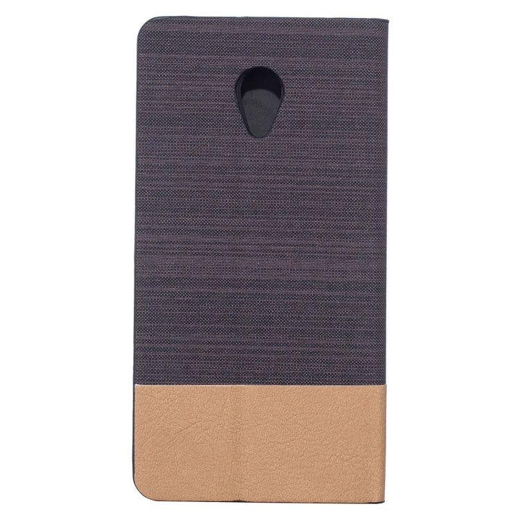 For Meizu MX6 Canvas Pattern PU + TPU Horizontal Flip Leather Case with Holder & Card Slots
