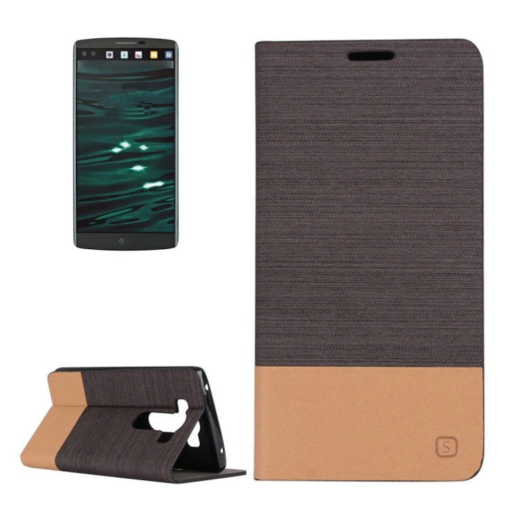 For LG V10 Canvas Pattern PU + TPU Horizontal Flip Leather Case with Holder & Card Slots