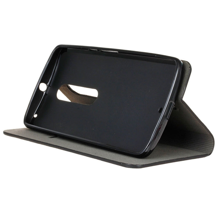 For Motorola Moto X Play Canvas Pattern PU + TPU Horizontal Flip Leather Case with Holder & Card Slots