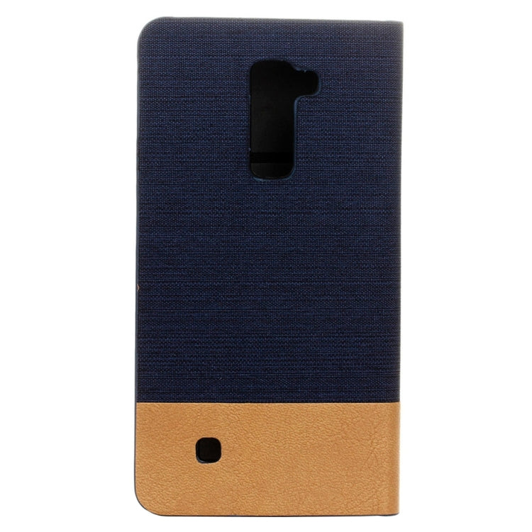 LG K10 Canvas Pattern PU + TPU Horizontal Flip Leather Case with Holder & Card Slots