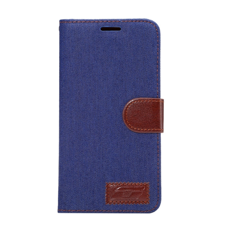 For Google Pixel XL Denim Texture Horizontal Flip Leather Case with Holder & Card Slots(Dark Blue)
