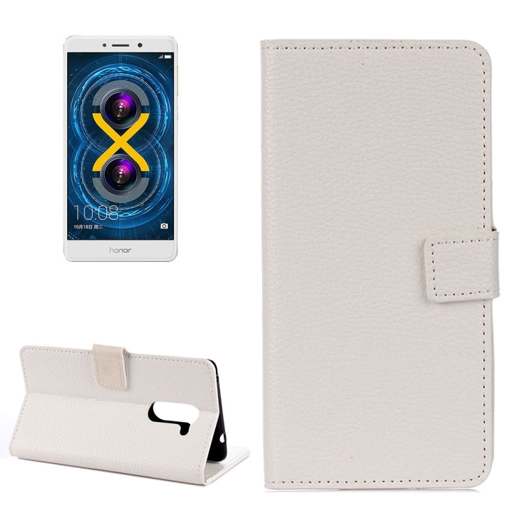 For Huawei Honor 6X Litchi Texture Horizontal Flip Leather Case with Holder & Card Slots & Wallet