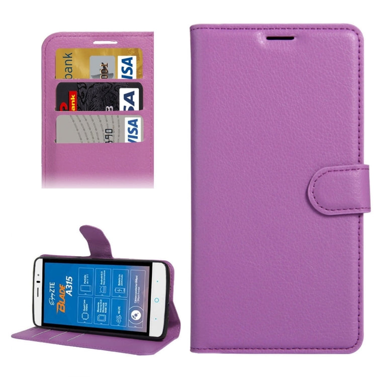 For ZTE Blade A315 Mini Litchi Texture Horizontal Flip PU Leather Case with Holder & Card Slots & Wallet