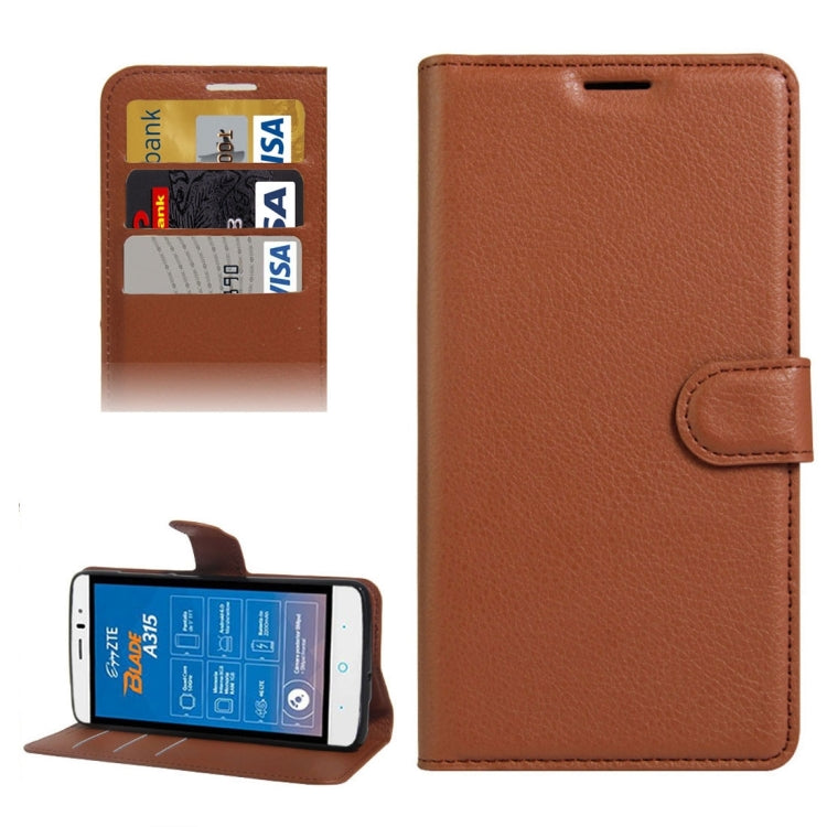 For ZTE Blade A315 Mini Litchi Texture Horizontal Flip PU Leather Case with Holder & Card Slots & Wallet