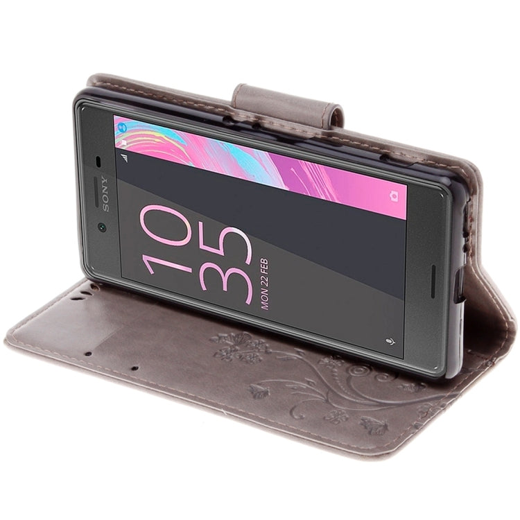 For Sony Xperia XA Butterflies Embossing Horizontal Flip Leather Case with Holder & Card Slots & Wallet & Lanyard