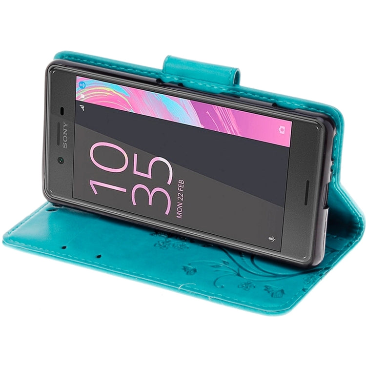 For Sony Xperia XA Butterflies Embossing Horizontal Flip Leather Case with Holder & Card Slots & Wallet & Lanyard