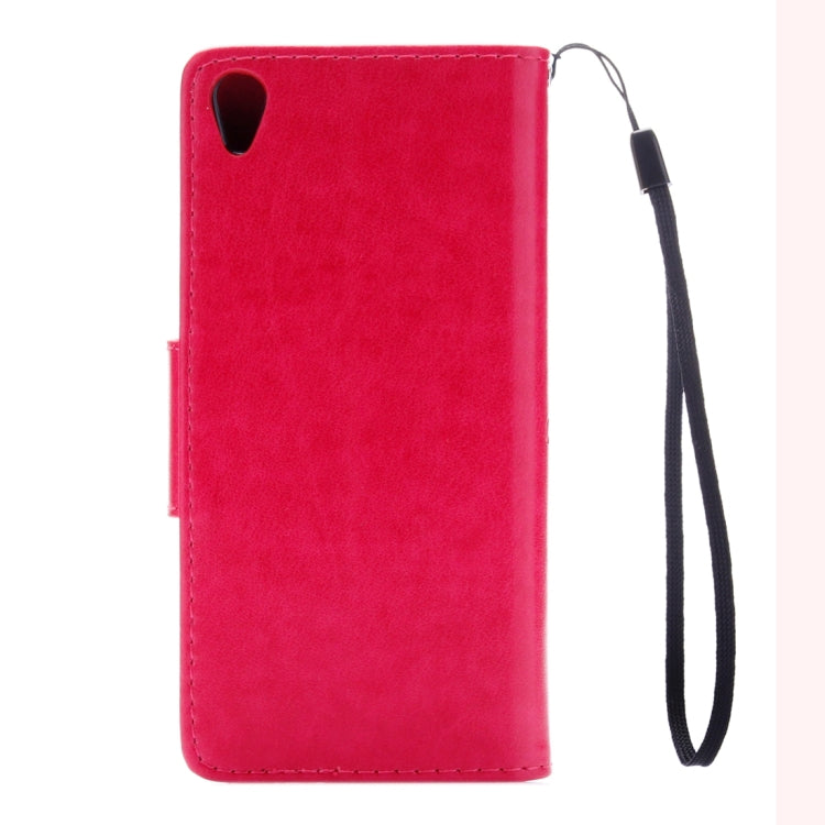 For Sony Xperia XA Butterflies Embossing Horizontal Flip Leather Case with Holder & Card Slots & Wallet & Lanyard