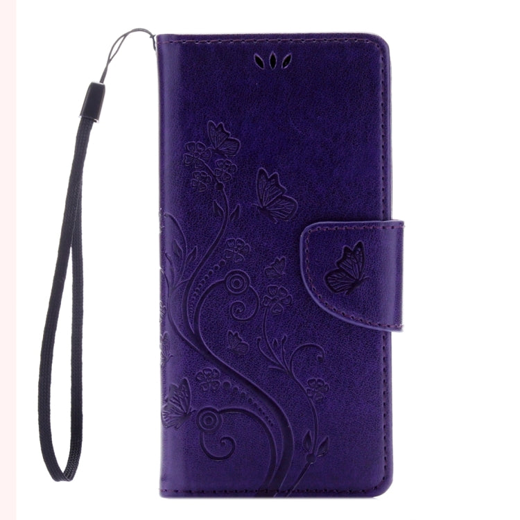 For Sony Xperia XA Butterflies Embossing Horizontal Flip Leather Case with Holder & Card Slots & Wallet & Lanyard