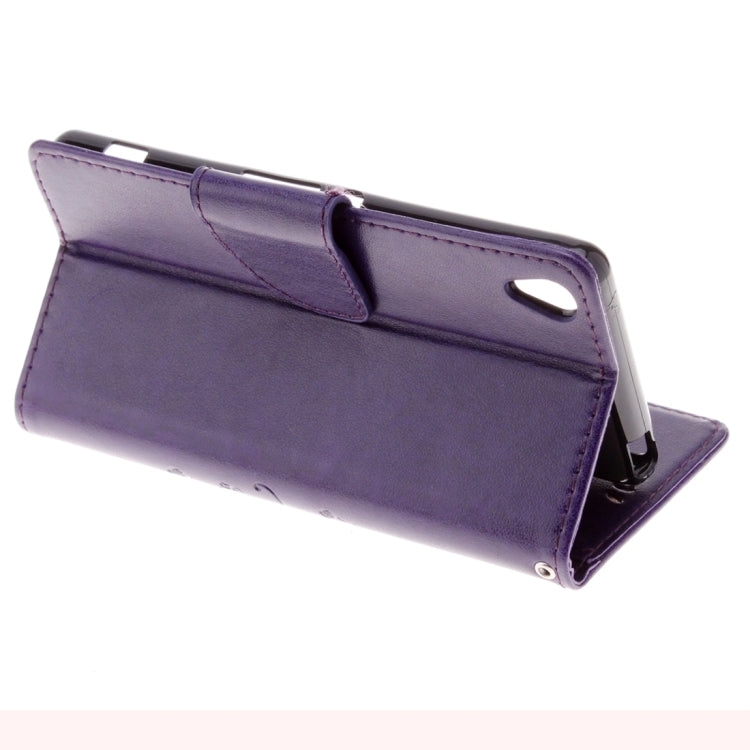 For Sony Xperia XA Butterflies Embossing Horizontal Flip Leather Case with Holder & Card Slots & Wallet & Lanyard