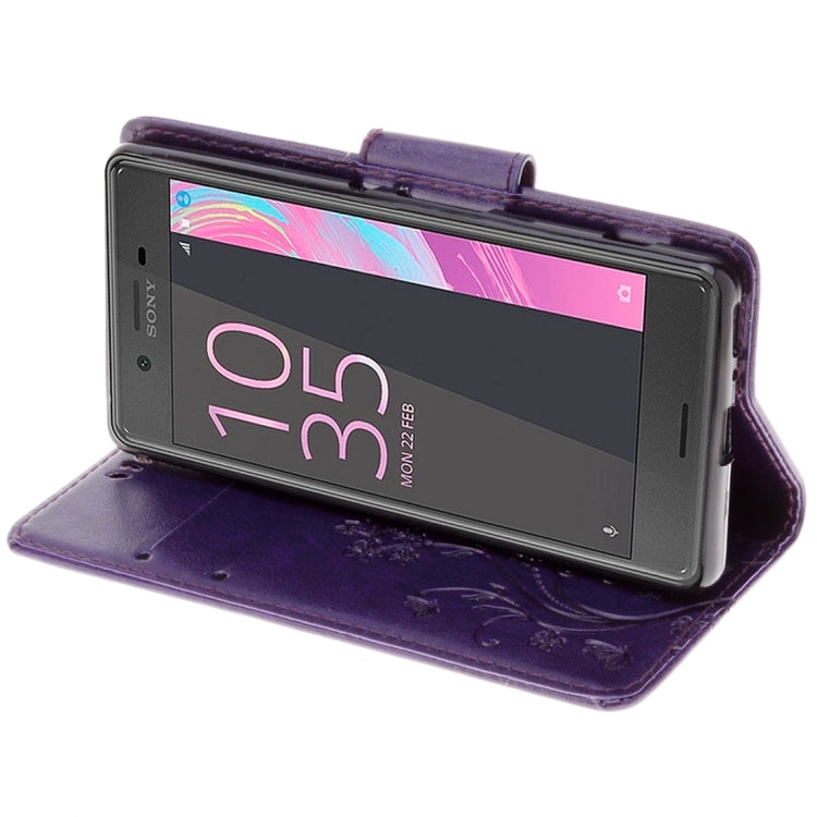 For Sony Xperia XA Butterflies Embossing Horizontal Flip Leather Case with Holder & Card Slots & Wallet & Lanyard