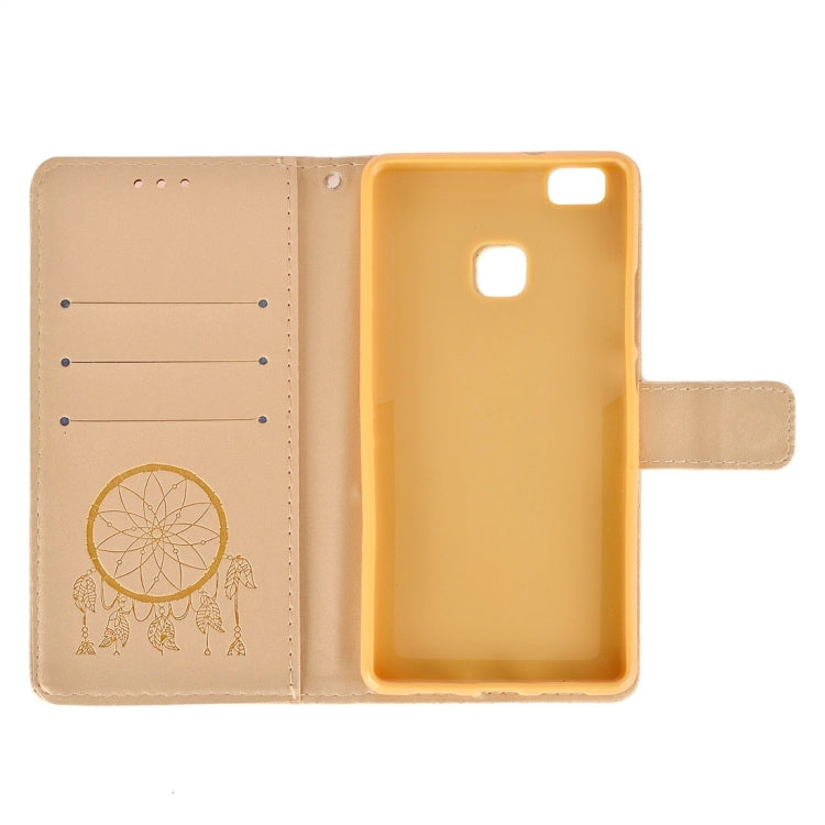 For Huawei P9 Lite Crazy Horse Texture Dream Catcher Printing Horizontal Flip Leather Case with Holder & Card Slots & Wallet & Lanyard