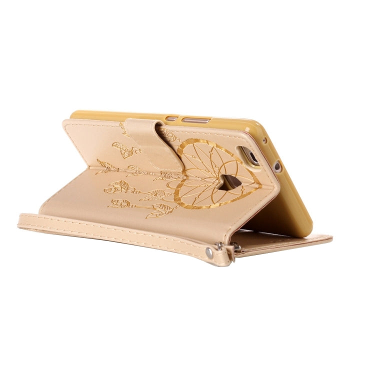 For Huawei P9 Lite Crazy Horse Texture Dream Catcher Printing Horizontal Flip Leather Case with Holder & Card Slots & Wallet & Lanyard