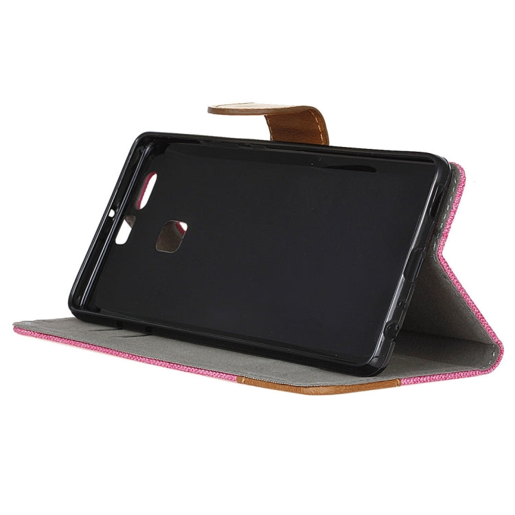 For Huawei P9 Denim Texture Horizontal Flip Leather Case with Holder & Card Slots