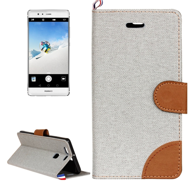 For Huawei P9 Denim Texture Horizontal Flip Leather Case with Holder & Card Slots