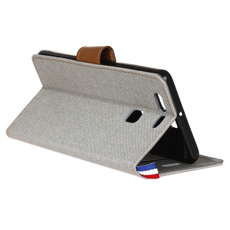 For Huawei P9 Denim Texture Horizontal Flip Leather Case with Holder & Card Slots