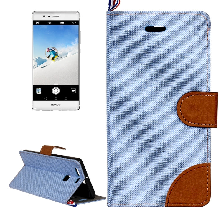 For Huawei P9 Denim Texture Horizontal Flip Leather Case with Holder & Card Slots