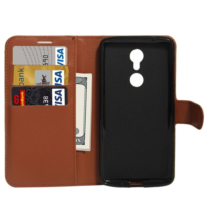 For ZTE AXON 7 Mini Litchi Texture Horizontal Flip PU Leather Case with Holder & Card Slots & Wallet