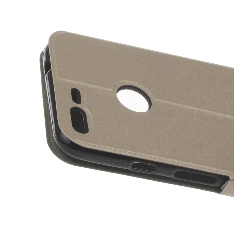 For Google Pixel XL Horizontal Flip Leather Case with Call Display ID & Holder