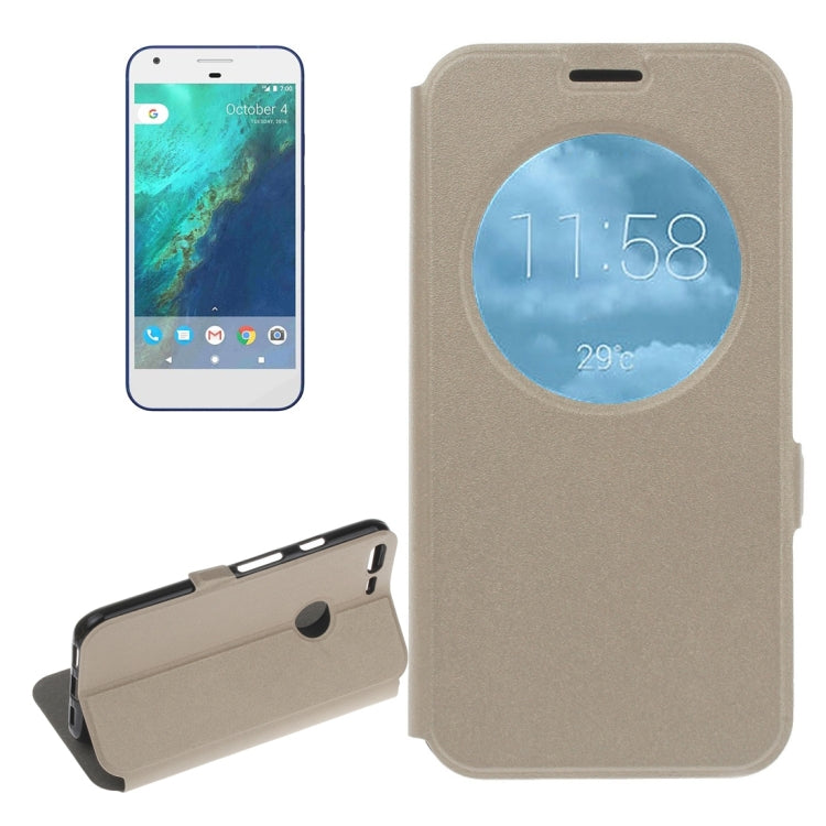 For Google Pixel XL Horizontal Flip Leather Case with Call Display ID & Holder