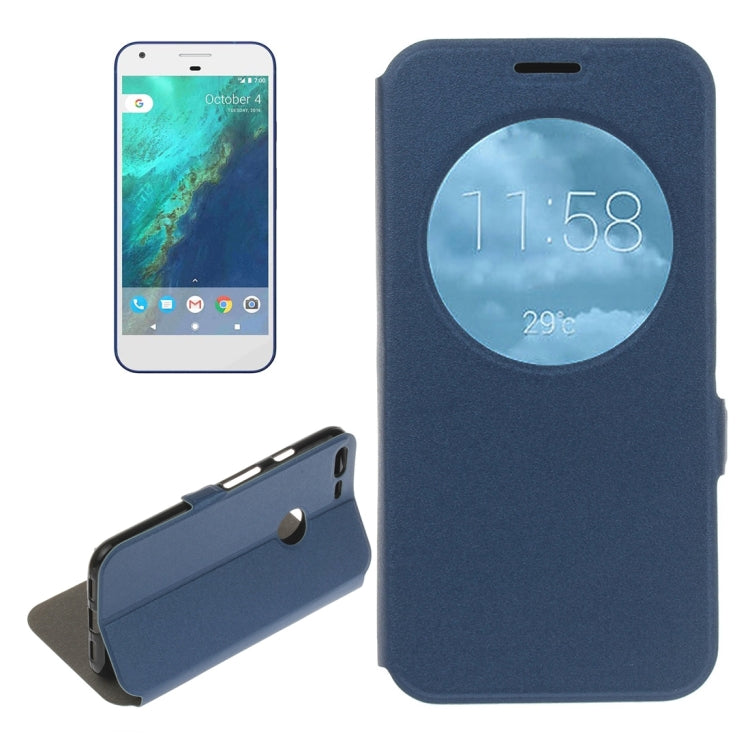 For Google Pixel XL Horizontal Flip Leather Case with Call Display ID & Holder