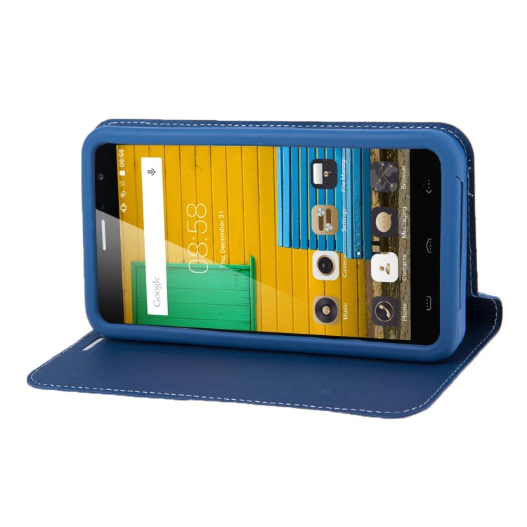 HOMTOM for HT7, 5.5 inch Smartphone Matte Surface Horizontal Flip Leather Case with Holder & Screen Protector Film