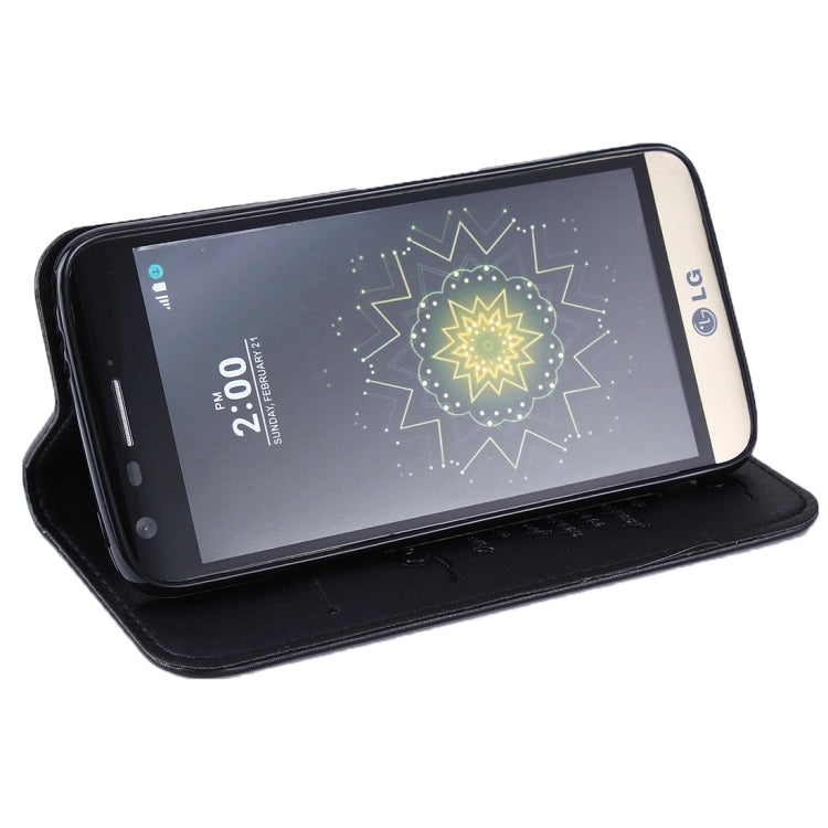 For LG G5 Lambskin Texture Horizontal Flip Magnetic Leather Case with Holder and Card Slot